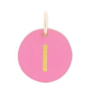 The Cuddle Collab Wear & Share Charm Faux Leather "I" Monogram in Pink